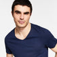 INC International Concepts Men's V Neck Short Sleeve T-Shirt Blue Size XX-Large