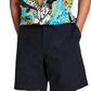 INC International Concepts Men's Chambray 7 Inseam Flat Front Shorts Black Size 36