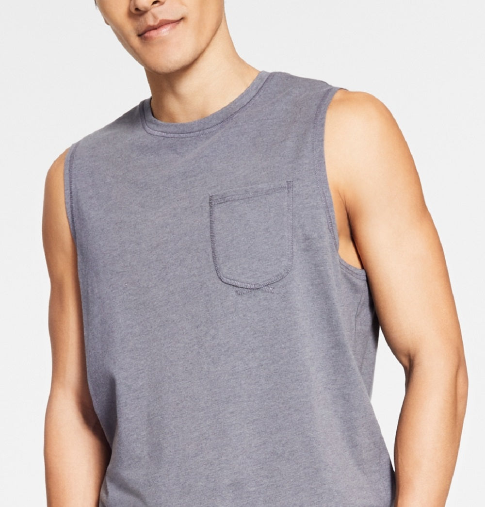 Sun + Stone Men's Sun Washed Knit Pajama Tank Top Gray Size Medium
