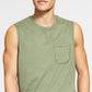 Sun + Stone Men's Sun Washed Knit Pajama Tank Top Green Size Medium