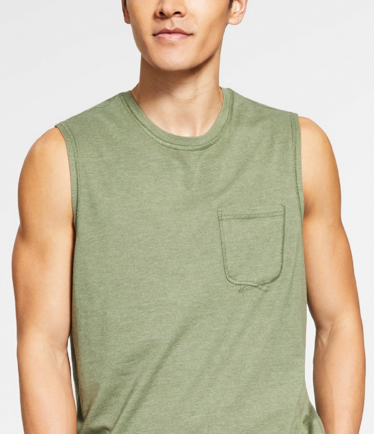 Sun + Stone Men's Sun Washed Knit Pajama Tank Top Green Size Medium