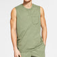 Sun + Stone Men's Sun Washed Knit Pajama Tank Top Green Size Medium
