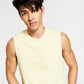 Sun + Stone Men's Sun Washed Knit Pajama Tank Top Yellow Size Large