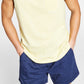 Sun + Stone Men's Sun Washed Knit Pajama Tank Top Yellow Size Large