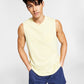 Sun + Stone Men's Sun Washed Knit Pajama Tank Top Yellow Size Large