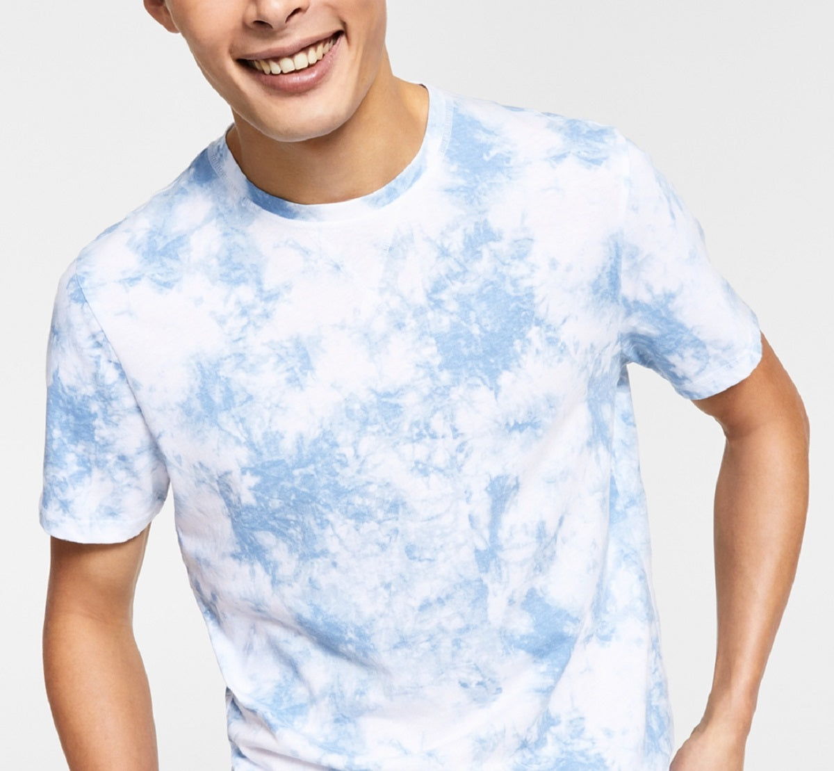Sun + Stone Men's Scattered Tie Dye Pajama Top Blue Size Medium