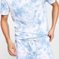 Sun + Stone Men's Scattered Tie Dye Pajama Top Blue Size Medium