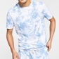 Sun + Stone Men's Scattered Tie Dye Pajama Top Blue Size Medium