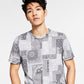 Sun + Stone Men's Paisley Pajama Top Gray Size Small