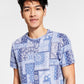 Sun + Stone Men's Paisley Pajama Top Blue Size Large