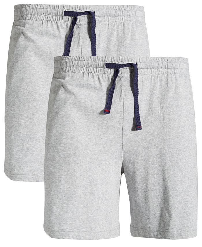 Club Room Men's 2 Pk Solid Pajama Shorts Gray Size X-Large