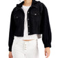 INC International Concepts Women's Mixed-Media Jacket Black Size Medium