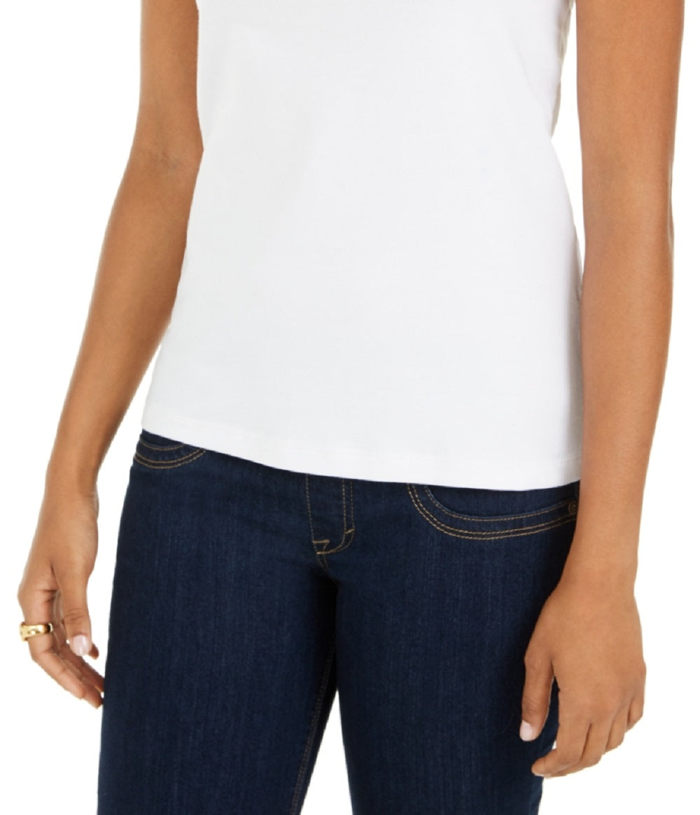 Style & Co Women's Fitted Camisole White Size Petite Medium