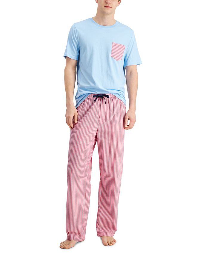 Club Room Men's 2 Pc Pajama Set Red Size Small