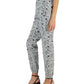 INC International Concepts Women's Printed High Rise Pants Black Size 0