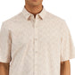 Alfani Men's Geometric Print Shirt White Size Small