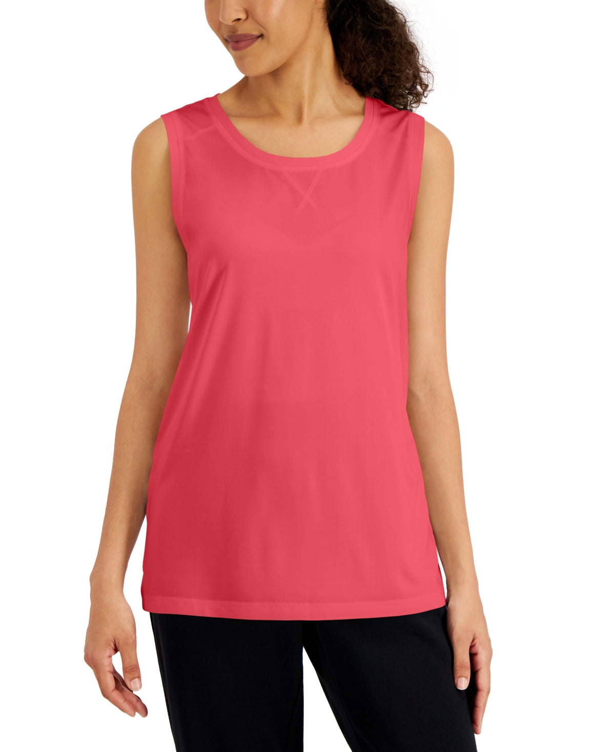 Karen Scott Women's Tunic Tank Top Orange Size X-Large
