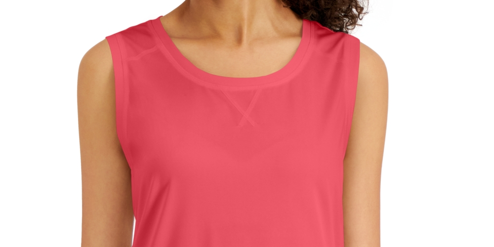 Karen Scott Women's Tunic Tank Top Orange Size X-Large