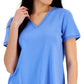 Karen Scott Women's Cotton Lace Trimmed Top Blue Size X-Small