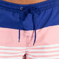 Club Room Men's Sporty Stripes 7 Swim Trunks Blue Size XX-Large