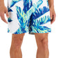 Club Room Men's Tropical Leaves 7 Swim Trunks White Size XX-Large