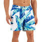 Club Room Men's Tropical Leaves 7 Swim Trunks White Size XX-Large