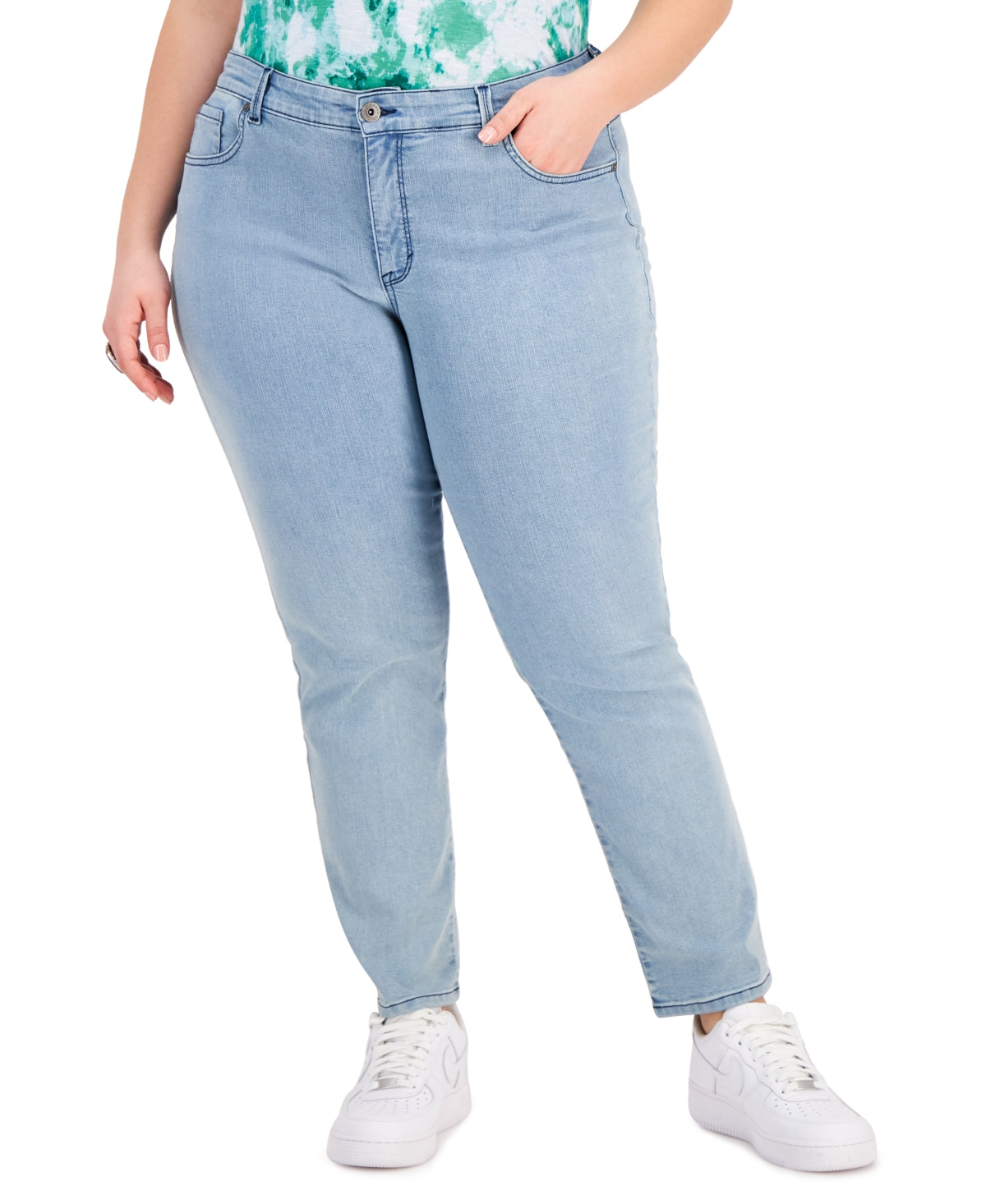 Style & Co Women's Straight Leg Jeans Blue Size 14