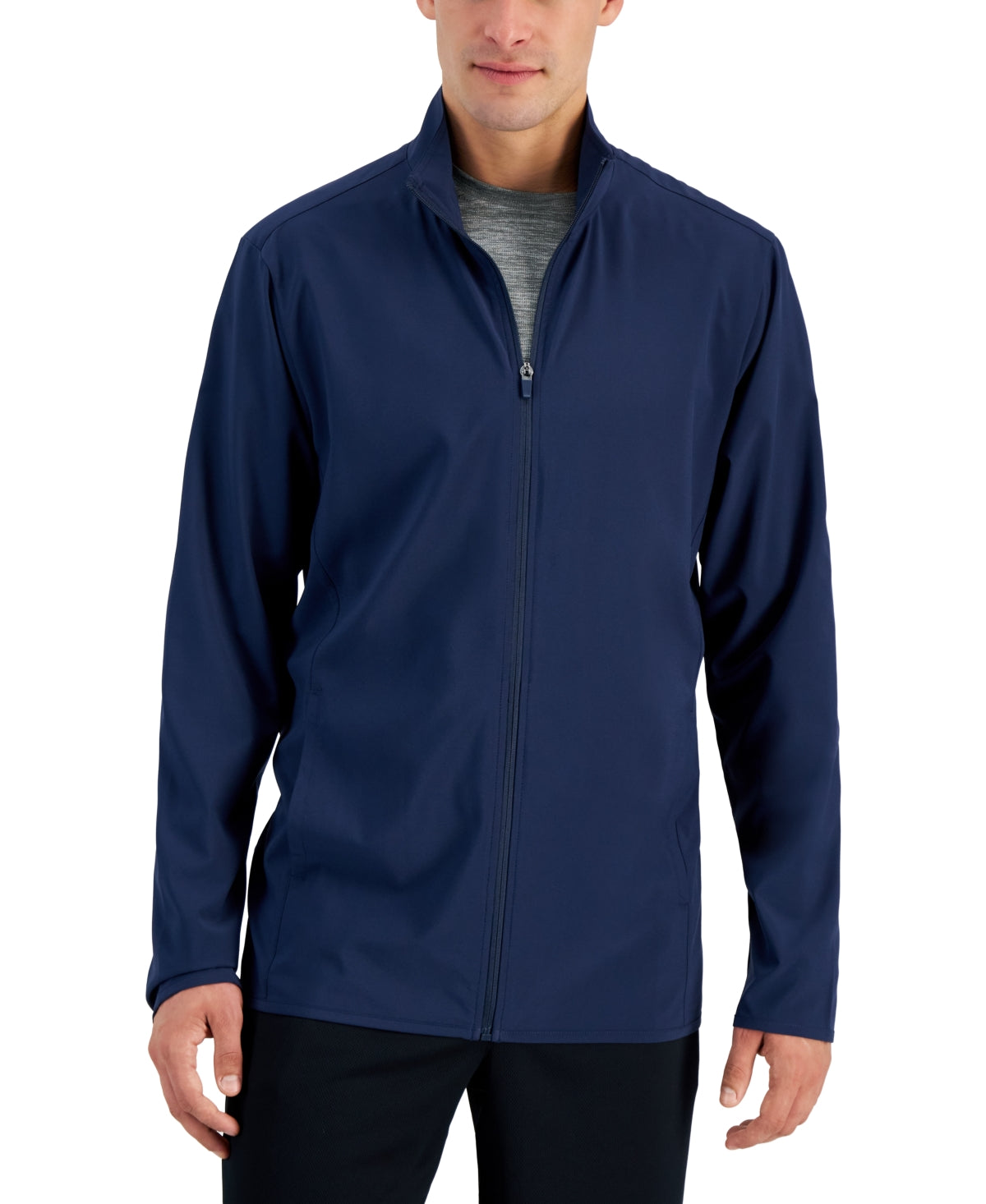 ID Ideology Men's Moisture Wicking Full Zip Jacket Blue Size Large
