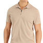 Alfani Men's Ottoman Zip Polo Brown Size XX-Large