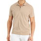 Alfani Men's Ottoman Zip Polo Brown Size XX-Large