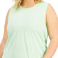 ID Ideology Women's Keyhole Back Tank Top Green Size 2X