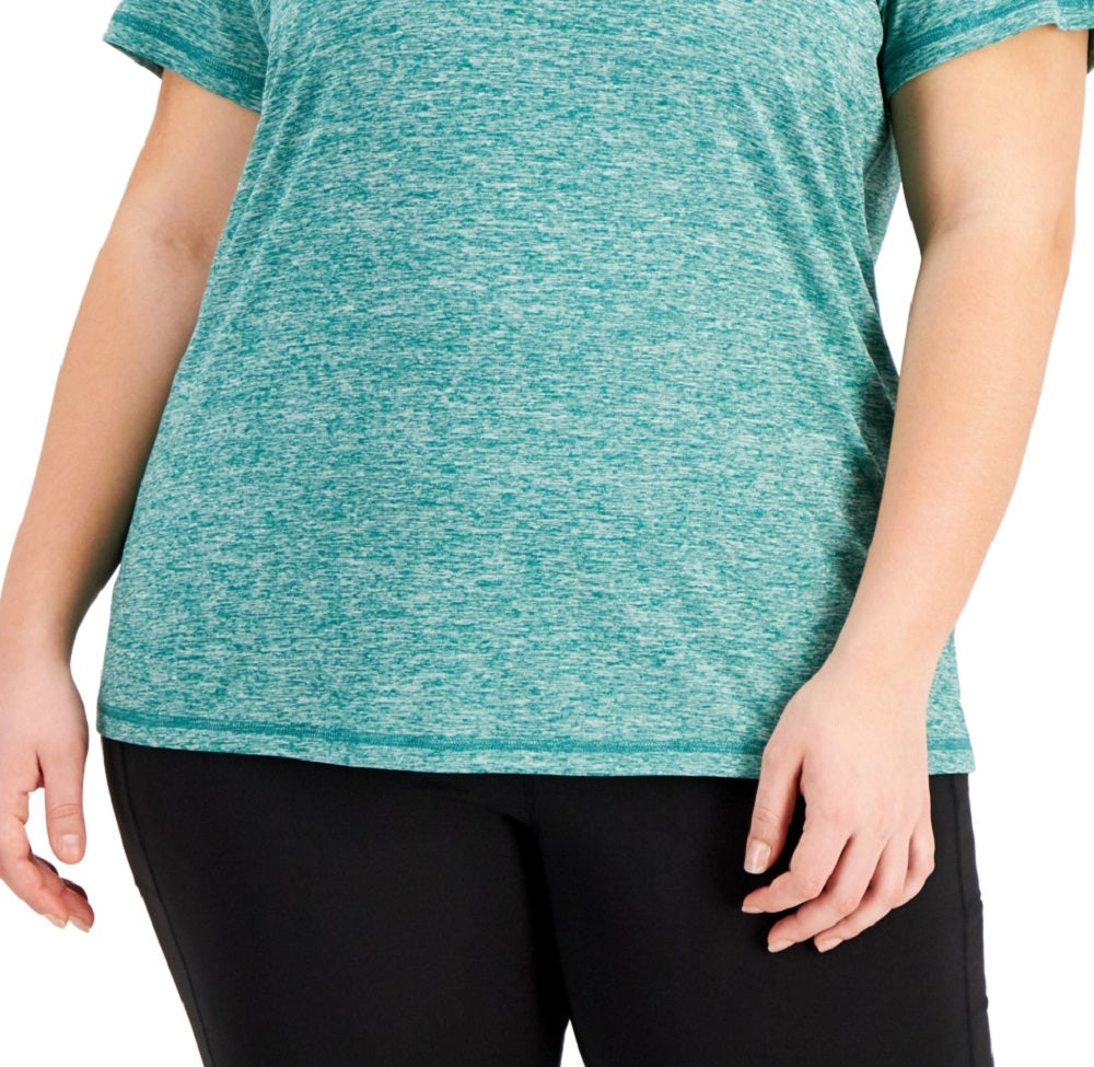 ID Ideology Women's Essentials Rapidry Heathered Performance T-Shirt Green Size Medium