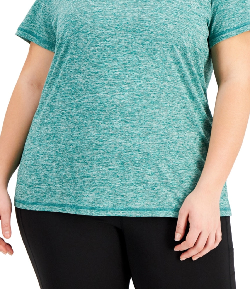 ID Ideology Women's Essentials Rapidry Heathered Performance T Shirt Green Size X-Large