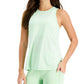 ID Ideology Women's Essentials Heathered Keyhole Back Tank Top Green Size Small