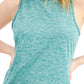 ID Ideology Women's Essentials Heathered Keyhole Back Tank Top Green Size Large