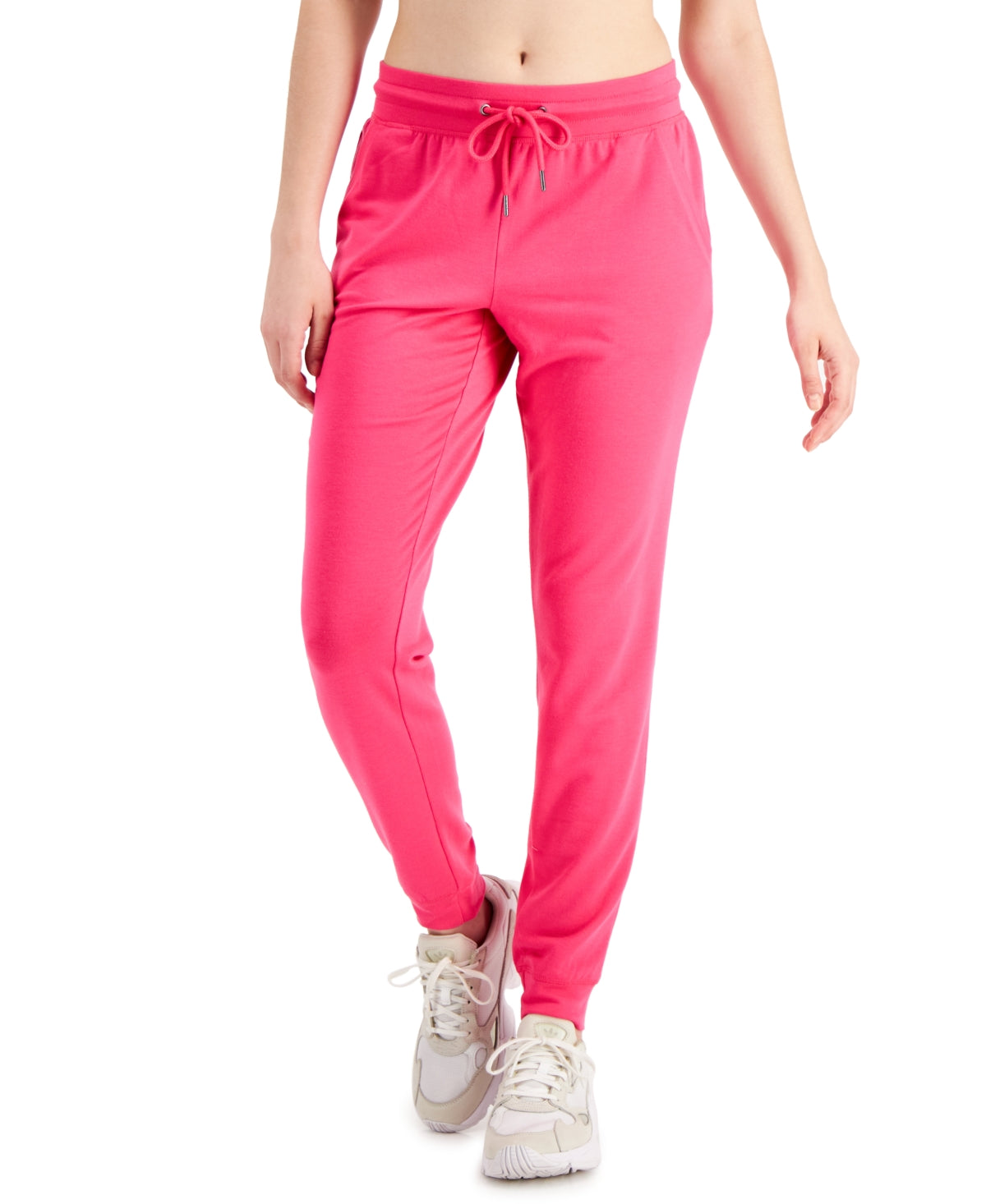 ID Ideology Women's Knit Jogger Pants Pink Size Small