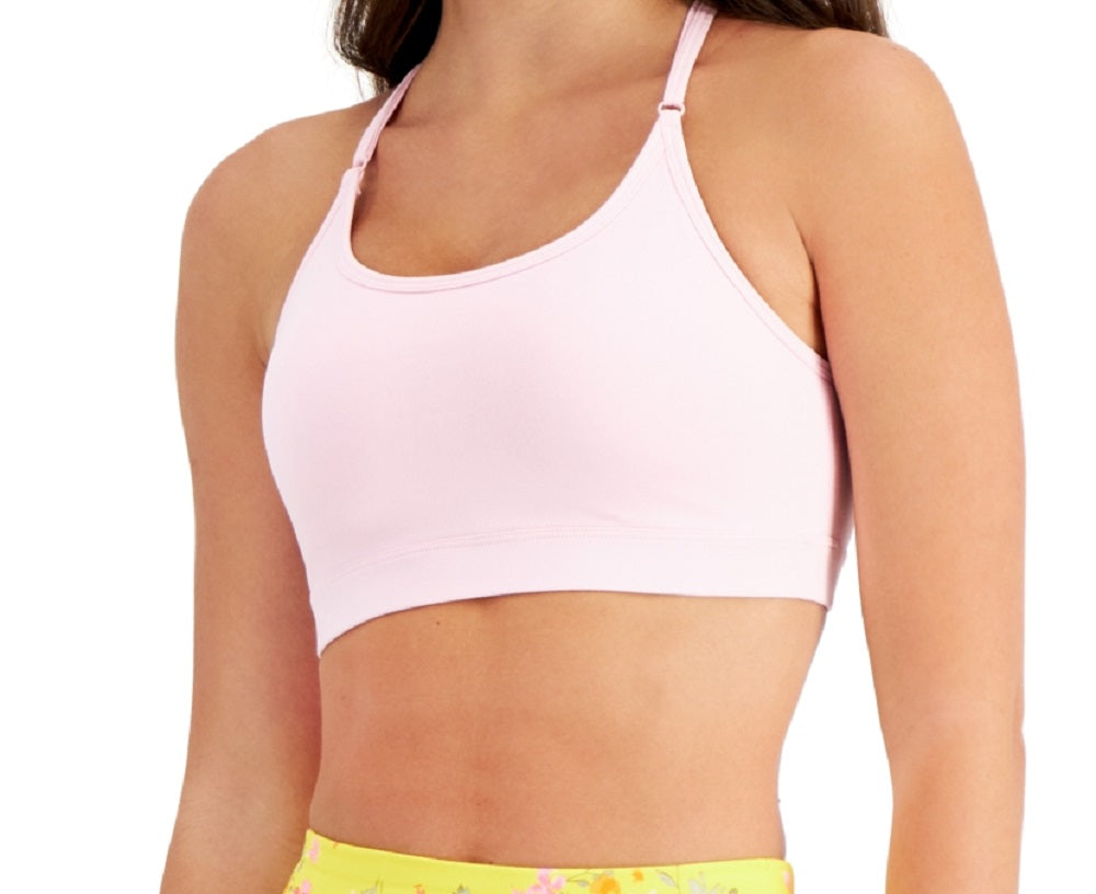 ID Ideology Women's Solid Low Impact Bra Pink Size X-Large