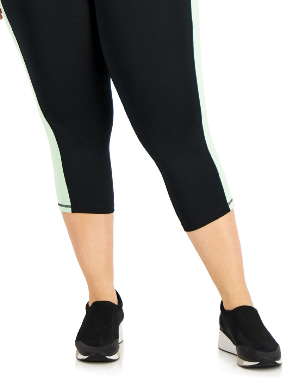 ID Ideology Women's Colorblocked Capri Leggings Green Size 2X