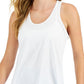 ID Ideology Women's Embossed Star Racerback Tank White Size Small
