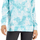 ID Ideology Women's Dye Slit Crewneck Top Blue Size Large