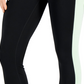 ID Ideology Women's Essentials Colorblocked Cropped Leggings Black Size S