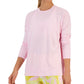 ID Ideology Women's Active Solid Crewneck Top Pink Size Small