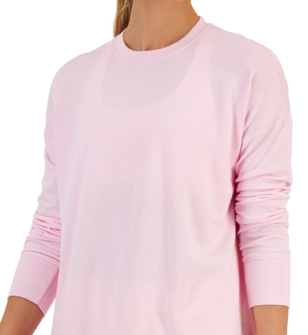 ID Ideology Women's Active Solid Crewneck Top Pink Size XX-Large