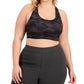 ID Ideology Women's Camo Print Medium Impact Sports Bra Black Size 3X