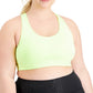 ID Ideology Women's Medium Impact Sports Bra Yellow Size 3X