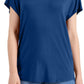 INC International Concepts Women's V Neck T-Shirt Blue Size Small
