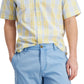 Club Room Men's Short Sleeve Printed Shirt Yellow Size Large