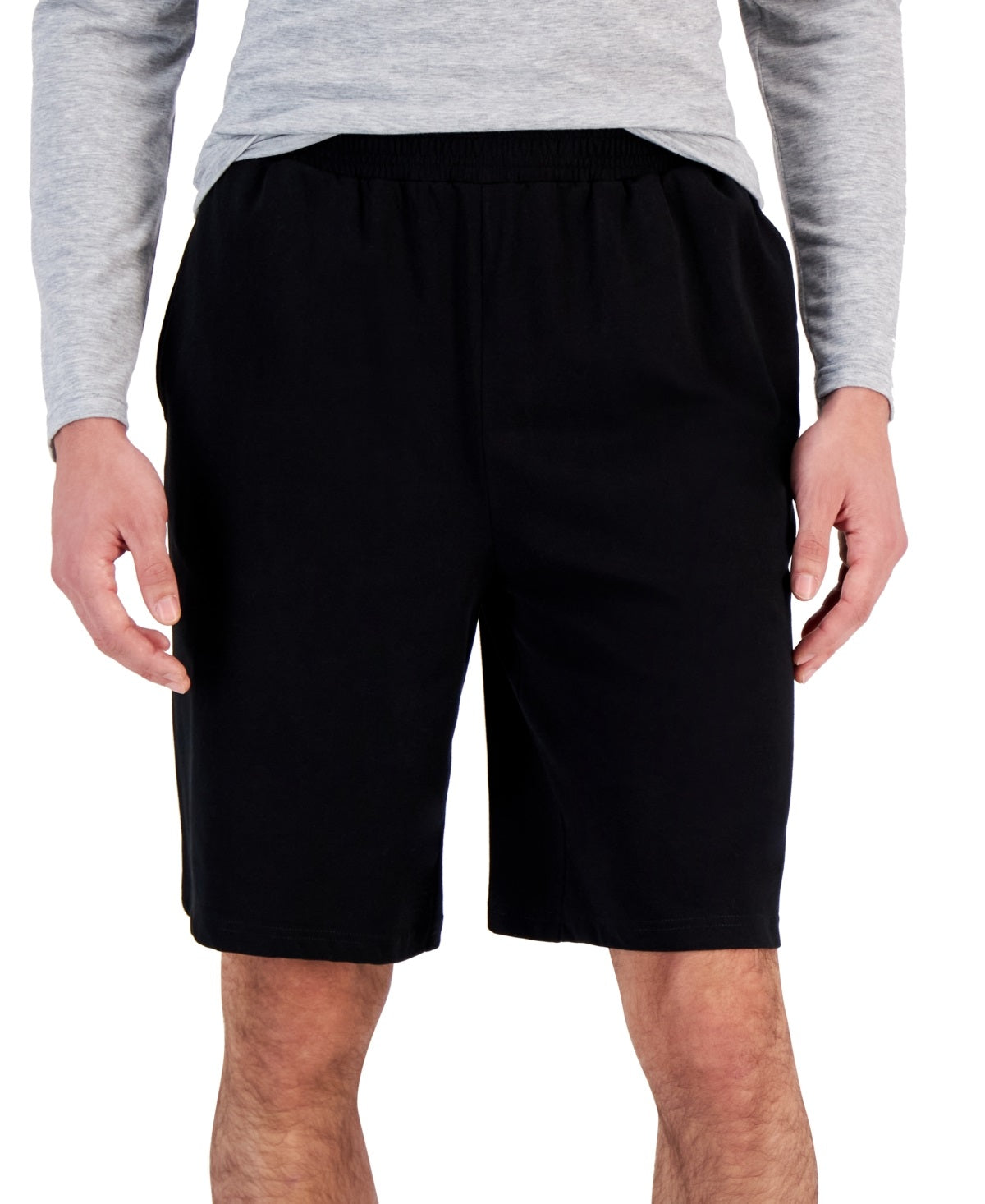 ID Ideology Men's Regular Fit Jersey Knit Shorts Black Size M