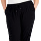 ID Ideology Women's Cropped Jogger Pants Black Size 1X