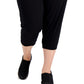 ID Ideology Women's Cropped Jogger Pants Black Size 3X